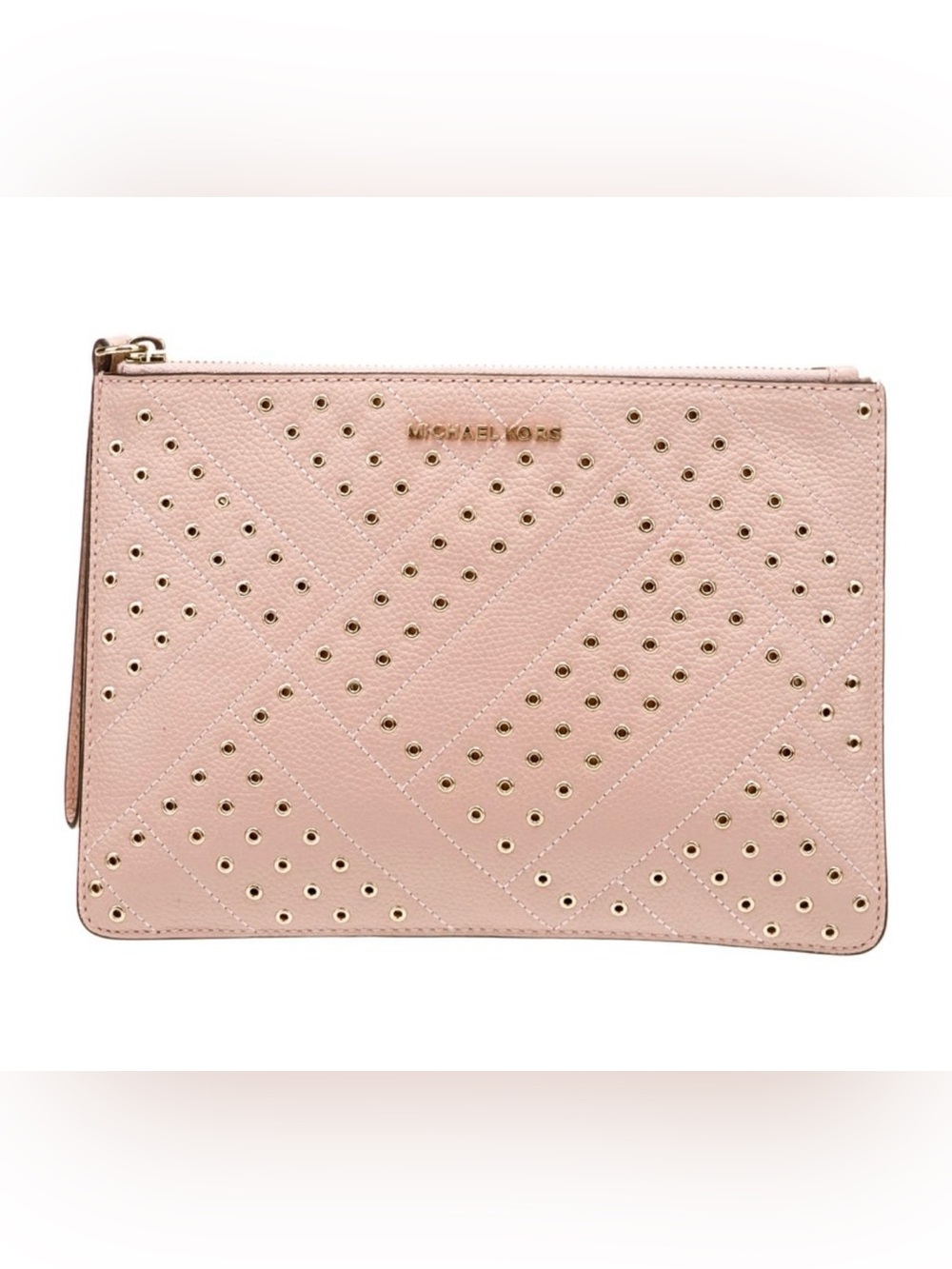 LIKE NEW! Michael Kors Eyelet Wristlet -  Blush Pink - GORG!